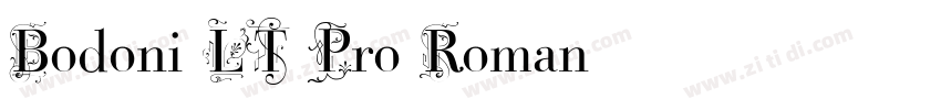 Bodoni LT Pro Roman字体转换